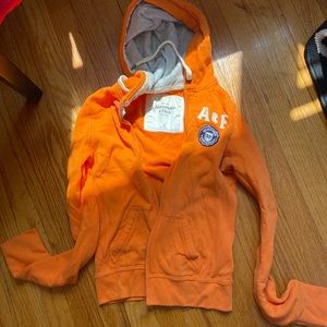 Abercrombie hoodie color orange size XS used in good condition